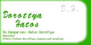 dorottya hatos business card